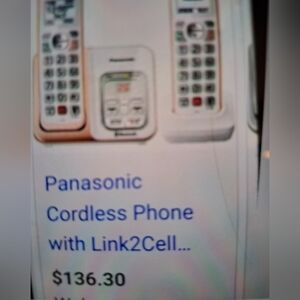 Panasonic Cordless Phone With Link2Cell BLUETOOTH CELL CONNECT